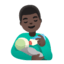 Эмодзи 👨🏿‍🍼 Google
