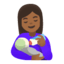 Эмодзи 👩🏾‍🍼 Google