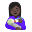 Эмодзи 👩🏿‍🍼 Google