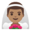 Эмодзи 👰🏽‍♂️ Google