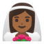 Эмодзи 👰🏾‍♀️ Google