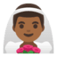 Эмодзи 👰🏾‍♂️ Google