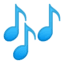 Эмодзи 🎶 Google