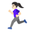Эмодзи 🏃🏻‍♀️ Google