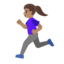 Эмодзи 🏃🏽‍♀️ Google