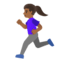 Эмодзи 🏃🏾‍♀️ Google