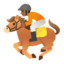 Эмодзи 🏇🏾 Google