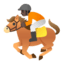 Эмодзи 🏇🏿 Google