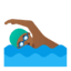 Эмодзи 🏊🏾‍♂️ Google