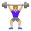 Эмодзи 🏋🏼‍♀️ Google