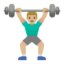 Эмодзи 🏋🏼‍♂️ Google