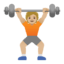 Эмодзи 🏋🏼 Google