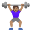Эмодзи 🏋🏽‍♀️ Google
