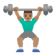 Эмодзи 🏋🏽‍♂️ Google