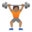 Эмодзи 🏋🏽 Google
