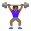 Эмодзи 🏋🏾‍♀️ Google