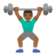 Эмодзи 🏋🏾‍♂️ Google