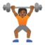 Эмодзи 🏋🏾 Google
