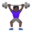 Эмодзи 🏋🏿‍♀️ Google