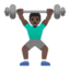 Эмодзи 🏋🏿‍♂️ Google