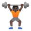 Эмодзи 🏋🏿 Google