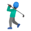 Эмодзи 🏌🏿‍♂️ Google