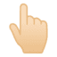 Эмодзи 👆🏻 Google