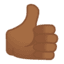 Эмодзи 👍🏾 Google