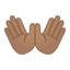 Эмодзи 👐🏽 Google