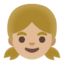 Эмодзи 👧🏼 Google
