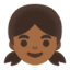 Эмодзи 👧🏾 Google