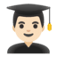Эмодзи 👨🏻‍🎓 Google
