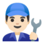 Эмодзи 👨🏻‍🔧 Google