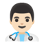 Эмодзи 👨🏻‍⚕️ Google