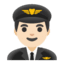 Эмодзи 👨🏻‍✈️ Google