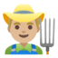 Эмодзи 👨🏼‍🌾 Google
