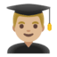 Эмодзи 👨🏼‍🎓 Google