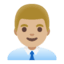 Эмодзи 👨🏼‍💼 Google