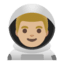 Эмодзи 👨🏼‍🚀 Google