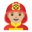 Эмодзи 👨🏼‍🚒 Google