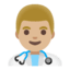 Эмодзи 👨🏼‍⚕️ Google
