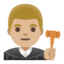Эмодзи 👨🏼‍⚖️ Google