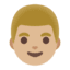 Эмодзи 👨🏼 Google