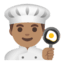 Эмодзи 👨🏽‍🍳 Google