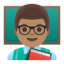 Эмодзи 👨🏽‍🏫 Google