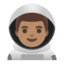 Эмодзи 👨🏽‍🚀 Google