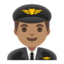 Эмодзи 👨🏽‍✈️ Google