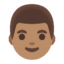 Эмодзи 👨🏽 Google
