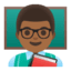 Эмодзи 👨🏾‍🏫 Google