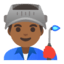Эмодзи 👨🏾‍🏭 Google